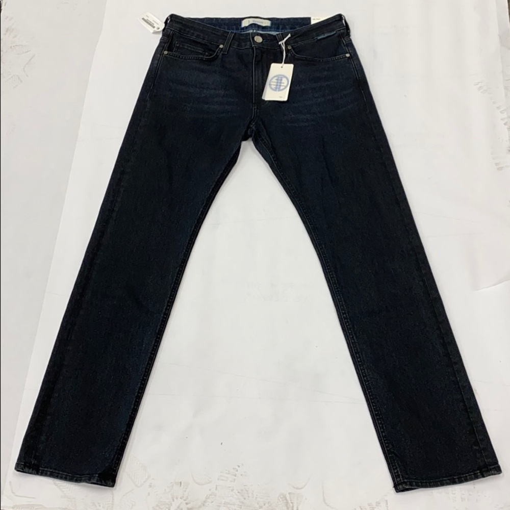 1DENIM MENS SLIM SLIM FIT JEANS BLACK PIGMENT W32